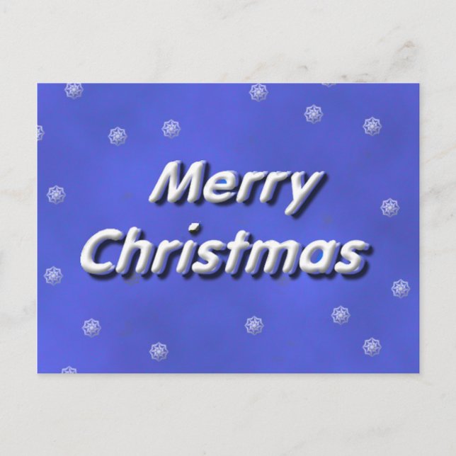 Cartão Postal De Festividades Cartão-postal de Natal Merry 3D (Frente)