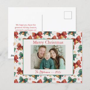 Cartão Postal De Festividades Cartão-postal de Natal para Arcos xadrezes