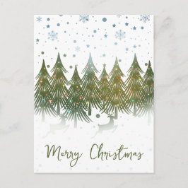 Cartão Postal De Festividades Cartão-postal de Natal para o Feriado da Floresta 