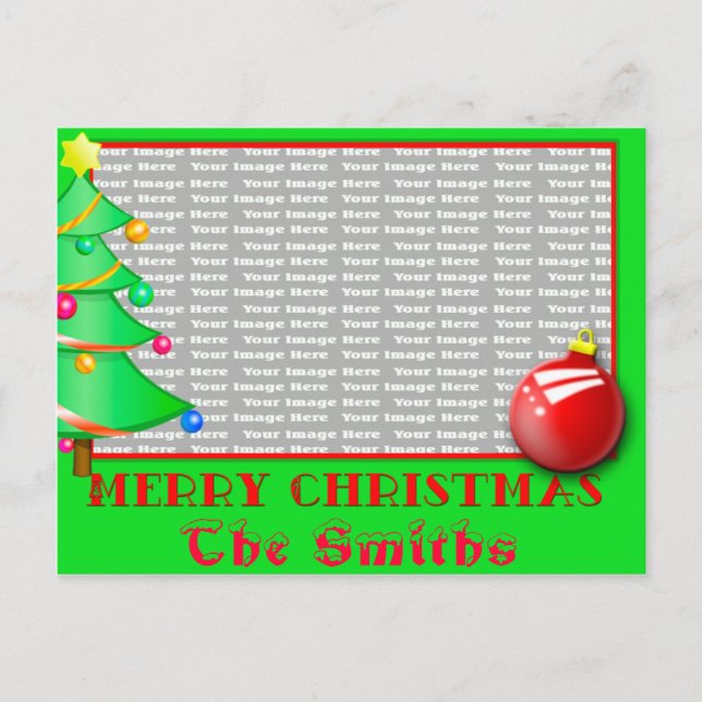 Cartão Postal De Festividades Cartão-postal de Natal Personalizável (Frente)