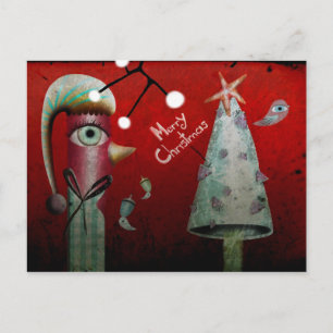 Cartão Postal De Festividades Cartão-postal de Natal Red Merry