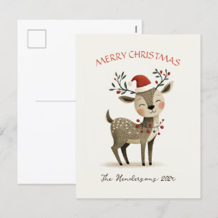 Cartão Postal De Festividades Cartão-postal de Natal Retroativo para Reinador Ce
