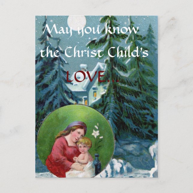 Cartão Postal De Festividades Cartão-postal de oração natalina (Frente)