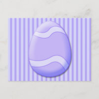 Cartão-postal de Ovo de Páscoa (Roxo)
