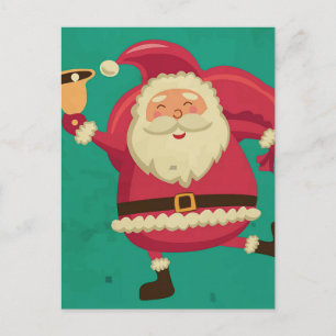 Cartão Postal De Festividades Cartão-postal de Papais noeis dançantes