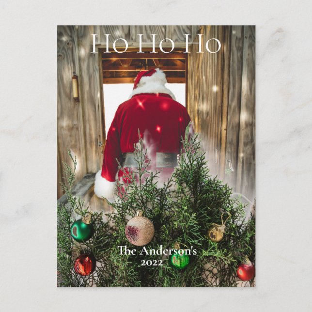 Cartão Postal De Festividades Cartão-postal de Papais noeis Ho Ho Ho Ho (Frente)