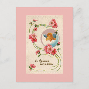 Cartão Postal De Festividades Cartão-postal de Pintinho de Páscoa Vintage