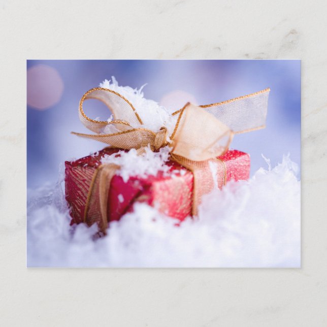 Cartão Postal De Festividades Cartão-postal de presente de Natal (Frente)