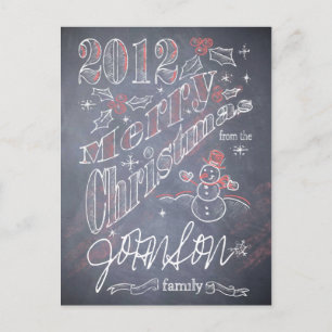 Cartão Postal De Festividades Cartão-postal de quadro de Natal personalizado