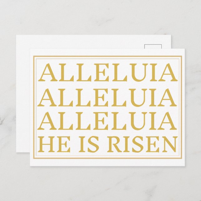 Cartão Postal De Festividades Cartão-postal de saudação católico por Páscoa (Frente/Verso)