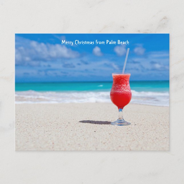 Cartão Postal De Festividades Cartão-postal de saudação Palm Beach .Florida (Frente)