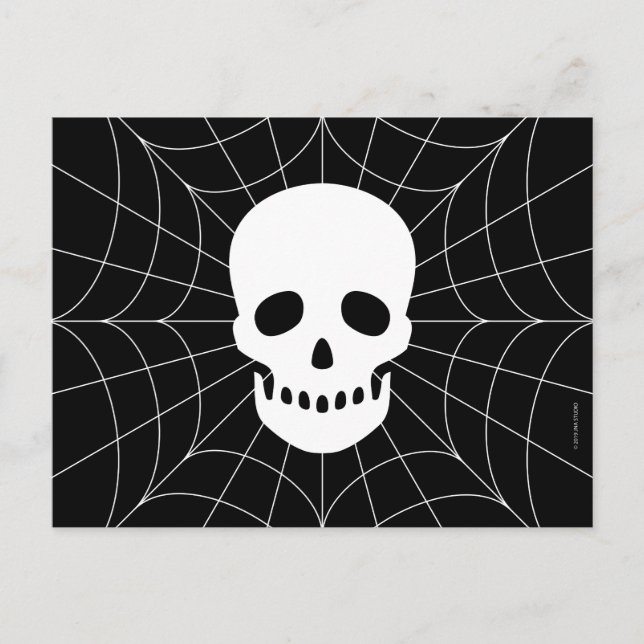 Cartão Postal De Festividades Cartão-postal de Skull da Spiderweb (Frente)