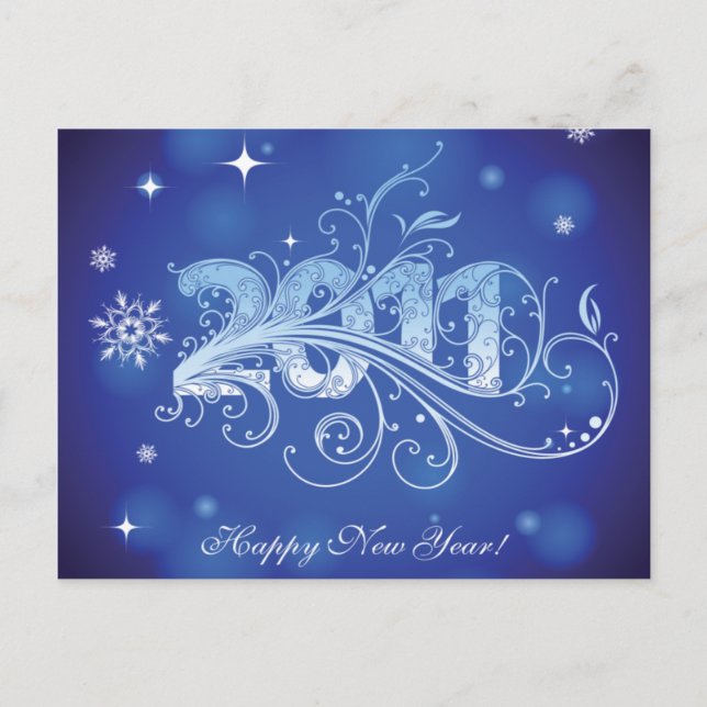 Cartão Postal De Festividades Cartão-postal do ano novo de 2011 (Frente)