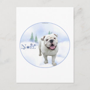 Cartão Postal De Festividades Cartão-postal do Bulldog Noel