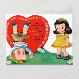 Cartão Postal De Festividades Cartão-postal do casal de Namorados de Feriado Ret