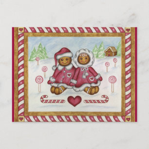 Cartão Postal De Festividades Cartão-postal do Gingercake Boy e Girl