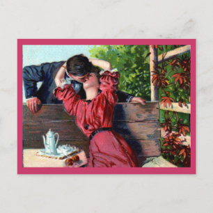 Cartão Postal De Festividades Cartão-postal do Namorados Beijo Adorável
