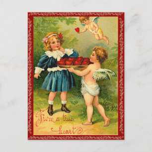 Cartão Postal De Festividades Cartão-postal do Namorados Cupido Vintage
