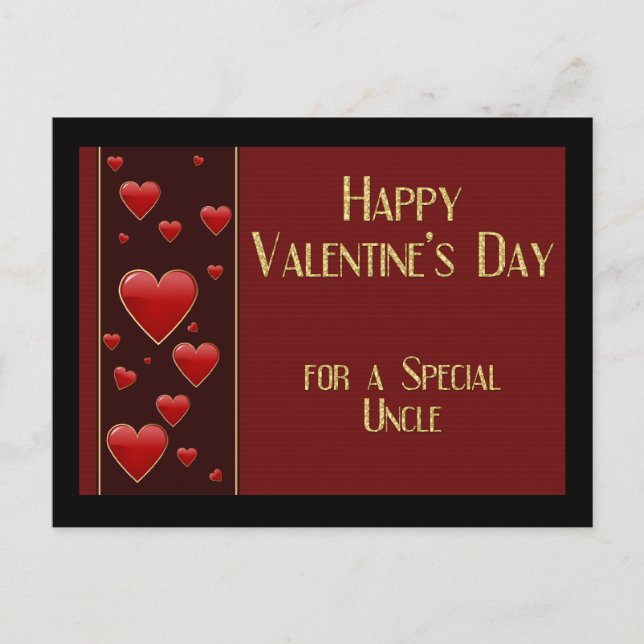 Cartão Postal De Festividades Cartão-postal do Namorados Tio (Frente)