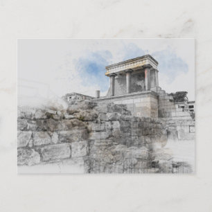 Cartão Postal De Festividades Cartão-postal do Palácio Knossos - Heraklion Crete