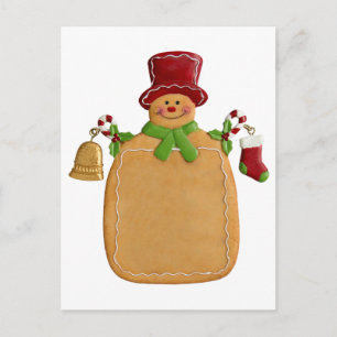Cartão Postal De Festividades Cartão-postal do Pão Ginger de Natal