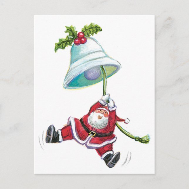 Cartão Postal De Festividades Cartão-postal do Papai Noel e do Natal (Frente)