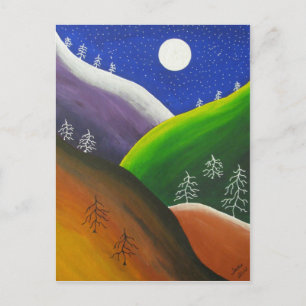 Cartão Postal De Festividades Cartão-postal do Rainbow Snowflakes Folk