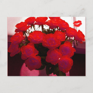 Cartão Postal De Festividades Cartão-postal do Rosa vermelha Namorados II - Pers
