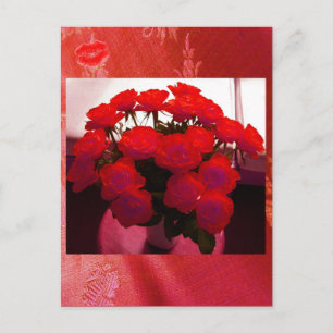 Cartão Postal De Festividades Cartão-postal do Rosa vermelha Namorados II - Pers