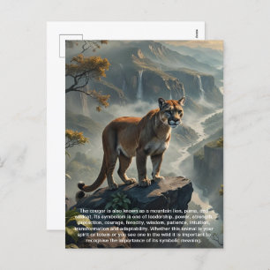 Cartão Postal De Festividades Cartão-postal do simbolismo de Cougar