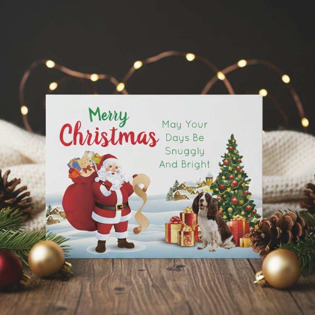 Cartão Postal De Festividades Cartão-postal do Welsh Springer Spaniel (Christmas Welsh Springer Spaniel Postcard)