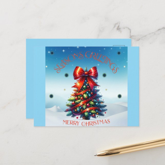 Cartão Postal De Festividades Cartão-postal dos GREETINGS da SEASON (Frente/Verso In Situ)