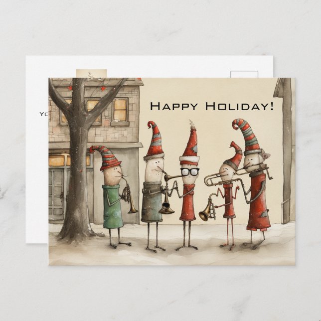 Cartão Postal De Festividades Cartão-postal dos músicos da Rua Natal (Frente/Verso)