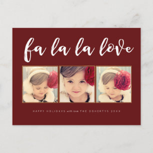 Cartão Postal De Festividades Cartão-postal Fa La Love Natal 3