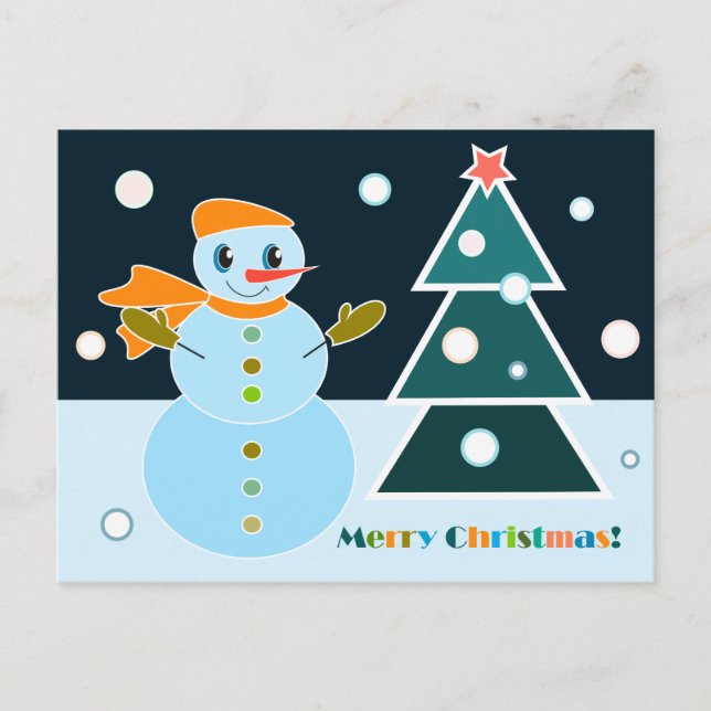 Cartão Postal De Festividades Cartão-postal Feliz de Natal (Frente)