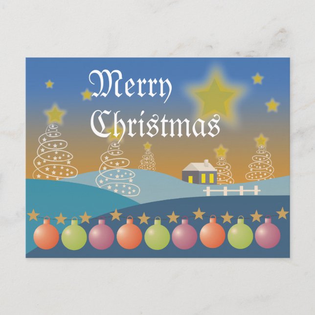 Cartão Postal De Festividades Cartão-postal Feliz de Natal (Frente)