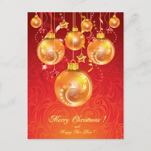 Cartão Postal De Festividades Cartão-postal Feliz de Natal (Frente)