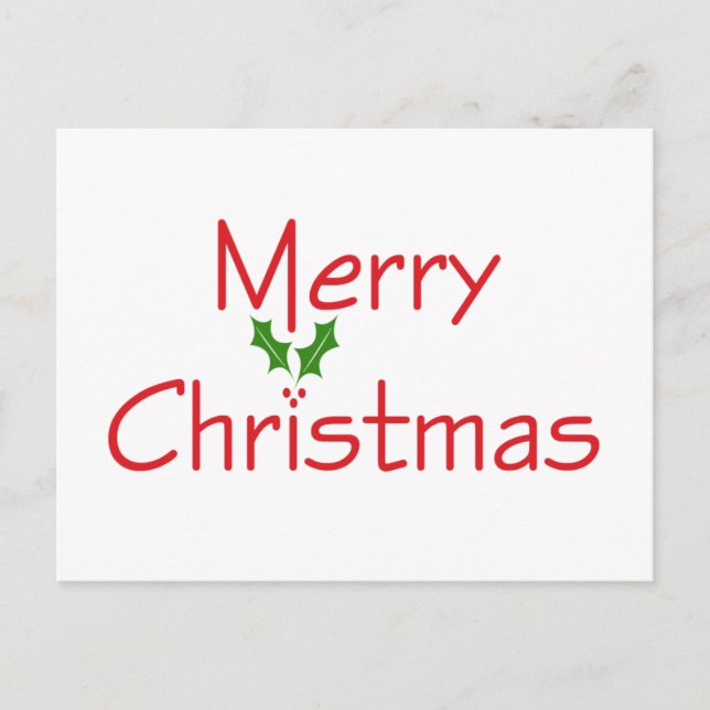 Cartão Postal De Festividades Cartão-postal Feliz de Natal (Frente)