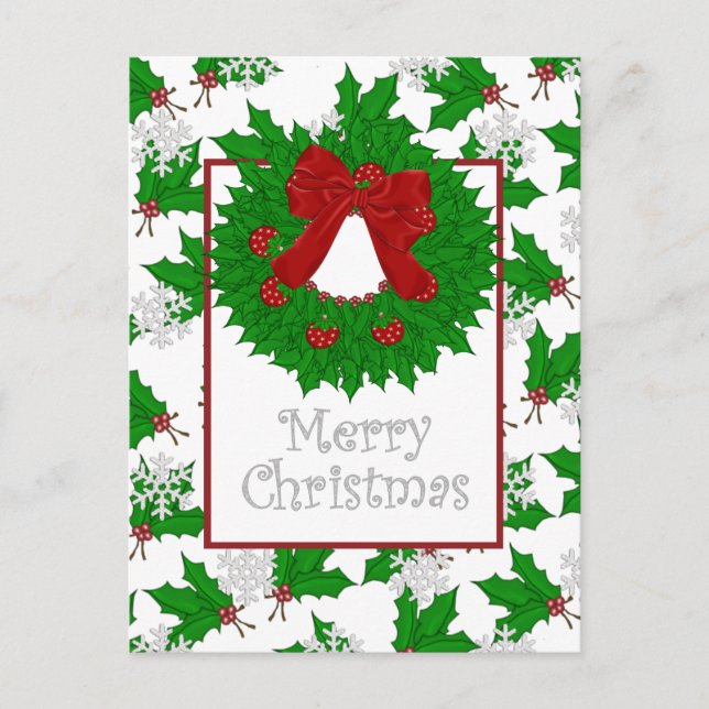 Cartão Postal De Festividades Cartão-postal Feliz de Natal (Frente)