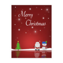 Cartão-postal Feliz de Natal e Papais noeis