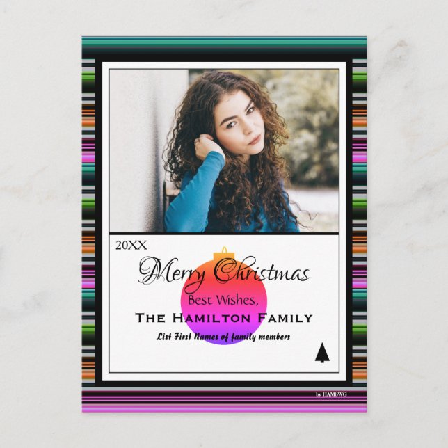 Cartão Postal De Festividades Cartão-postal Feliz de Natal - HAMbWG (Frente)