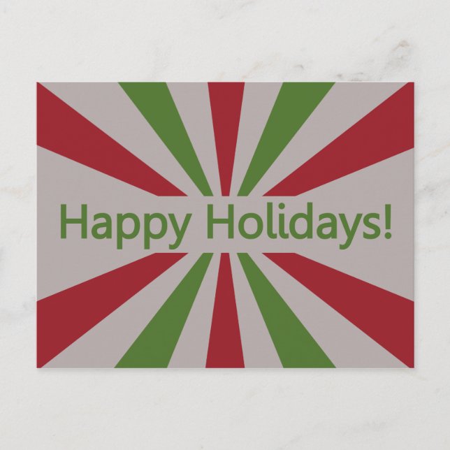 Cartão Postal De Festividades Cartão-postal Feliz Feriados (Frente)