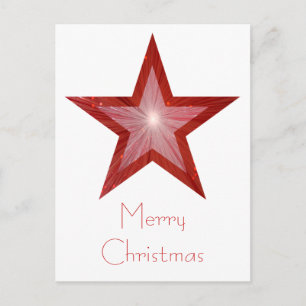 Cartão Postal De Festividades Cartão-postal "Feliz Natal" da Estrela Vermelha