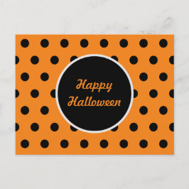 Cartão Postal De Festividades Cartão-postal Feliz para o Dia das Bruxas (Laranja