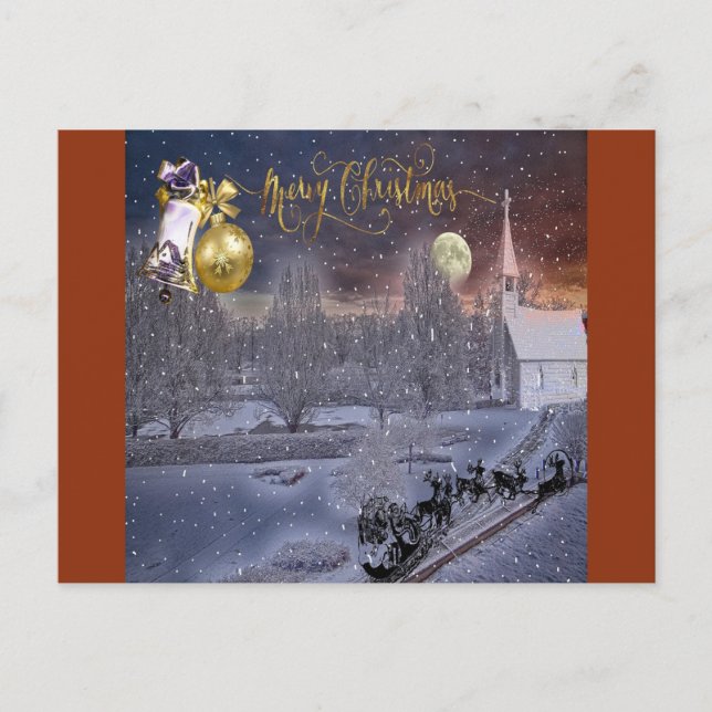 Cartão Postal De Festividades Cartão-postal festivo de férias (Frente)