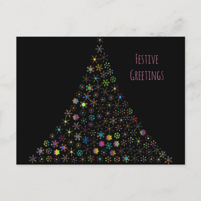 Cartão Postal De Festividades Cartão-postal festivo de férias (Frente)