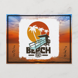 Cartão Postal De Festividades Cartão-postal Florida Beach Life
