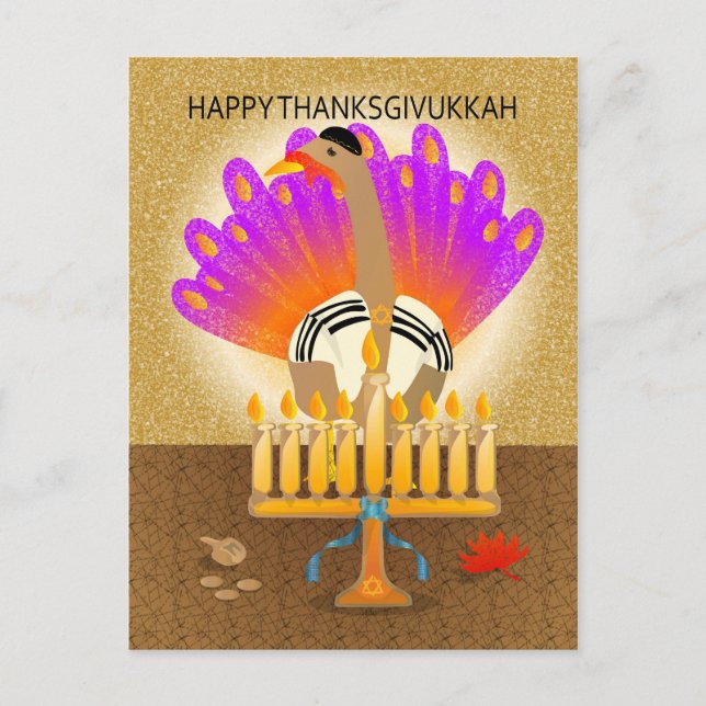 Cartão Postal De Festividades Cartão-postal Happy Thanksdokah Turkey (Frente)