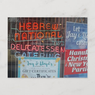 Cartão Postal De Festividades Cartão-postal judeu-Kosher Deli no Brooklyn