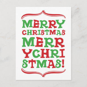 Cartão Postal De Festividades Cartão-postal Merry Christmas